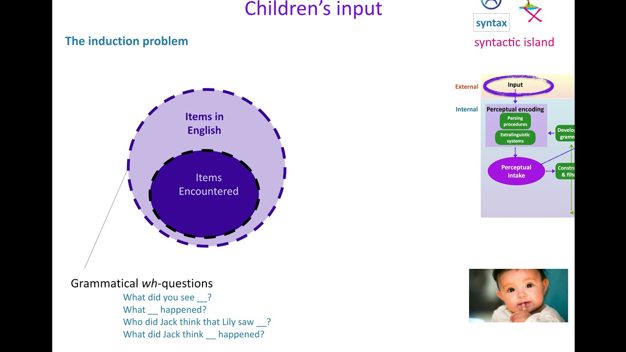 Acquisition of Language 2: Syntactic Island Induction Problem