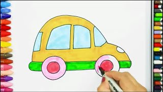 วิธีการวาดและระบายสีรถ - วาดอย่างไรและสีสำหรับเด็ก
