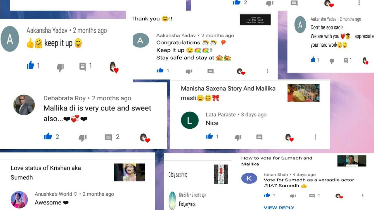 Top Commenters and their Comments💕💕 - YouTube