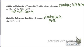 7.2 Polynomial Operations