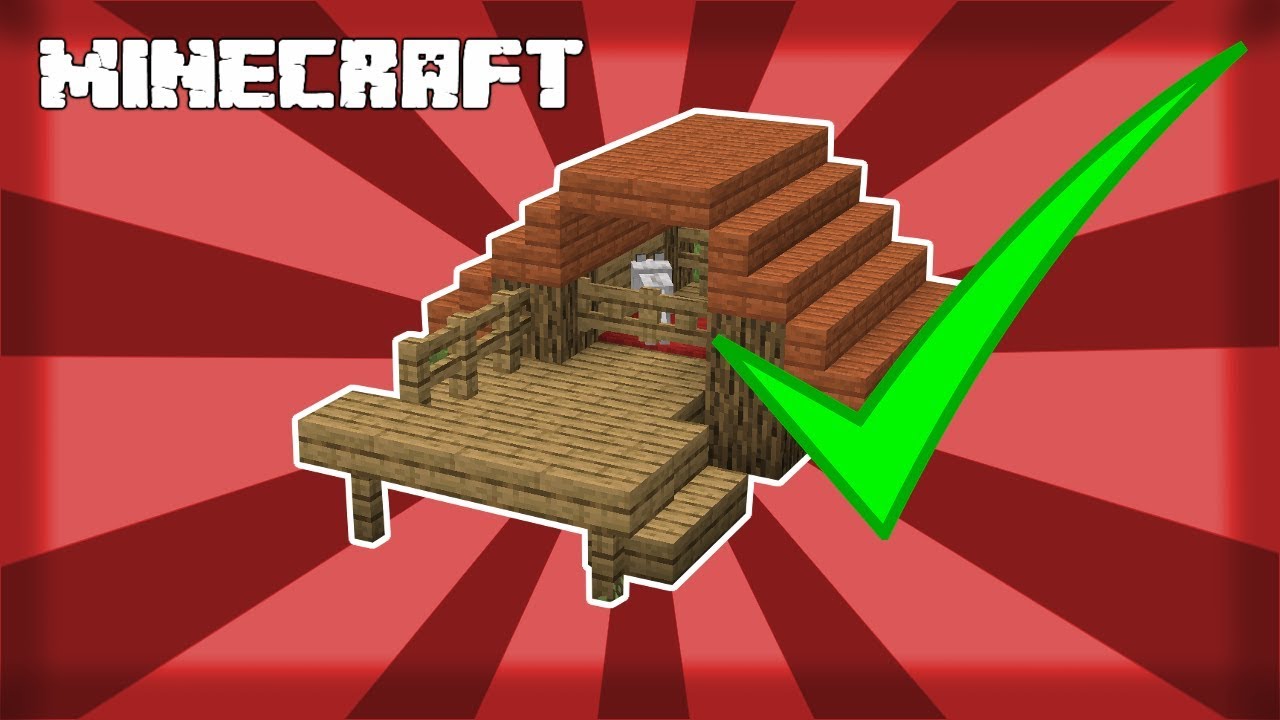 How to Make a Small Dog House in Minecraft! 1.14.4 - YouTube