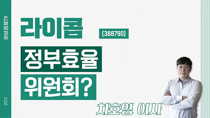 라이콤 (388790) - 정부효율위원회?