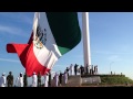 Izamiento Bandera de México con presencia del Gobernador y Autoridades Civiles y Militares