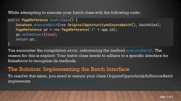 Resolving the Method does not exist or incorrect signature Error in Salesforce Batch Apex