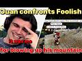 Juan is ANGRY at Foolish For Blowing up The North's Mountain on QSMP 2 Minecraft