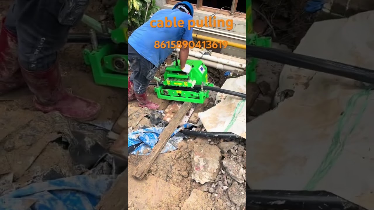 185 cable laying, linkage control cable laying machine laying