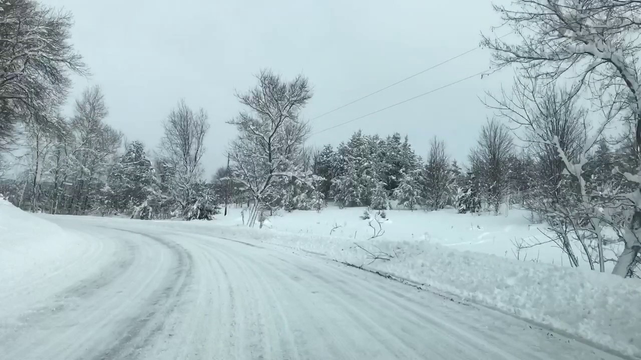 Driving in a winter wonderland near Boyne City, Michigan YouTube