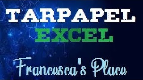 How to make Tarpapel Using MS EXCEL | Tagalog