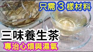 三味養生茶🫖專治寒濕與心火並見的情況💧🔥清心去濕❤️💦只需3樣材料👏🏻清心而不傷胃👍🏻祛濕而不燥💪🏻熱簡單易煲✨全素