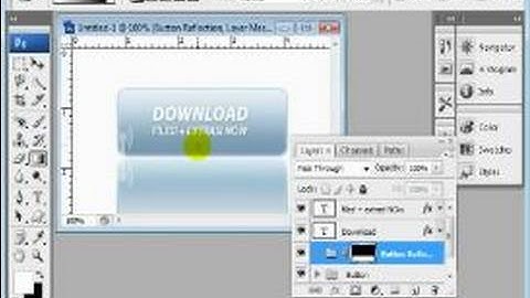 Adobe Photoshop Web Graphics Tutorial : Adding Reflection to Web Buttons in Photoshop