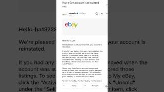 reinstate ebay account | reinstate ebay account suspension | reinstate ebay account service