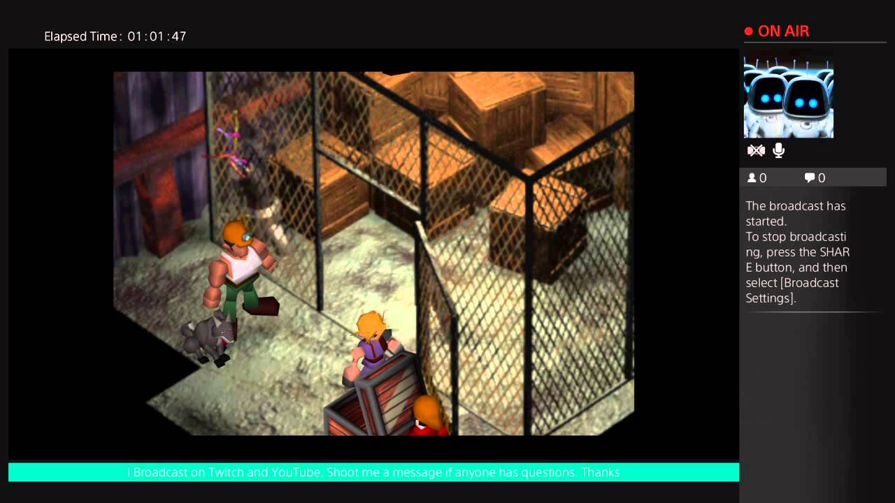 noobletsrus's Live FF7 PS4 Broadcast