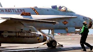 Supercarrier Nimitz Catapult Launches And Arrested Landings | Carrier Flight Deck Ops Arabian Gulf