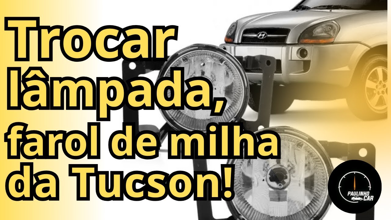 Como trocar a lâmpada do farol de milha da Tucson, tirar farol de milha