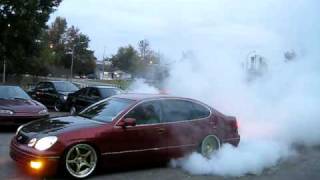 600hp 2JZGTE Lexus GS300 BURNOUT & Tire Destruction! [HQ]