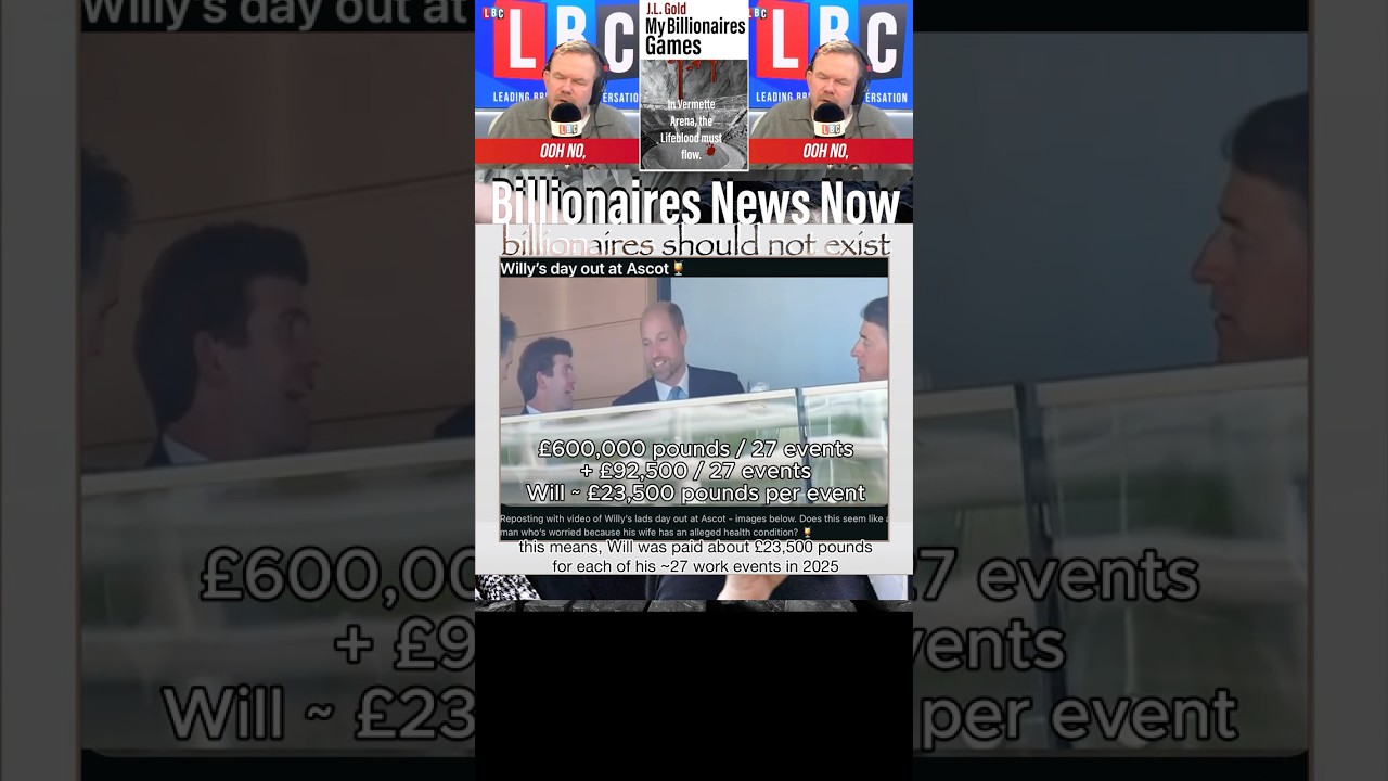 Prince Will got paid £10,500 a day; UK taxpayers charged £1.3 million a year for 6 vacays + 4 homes