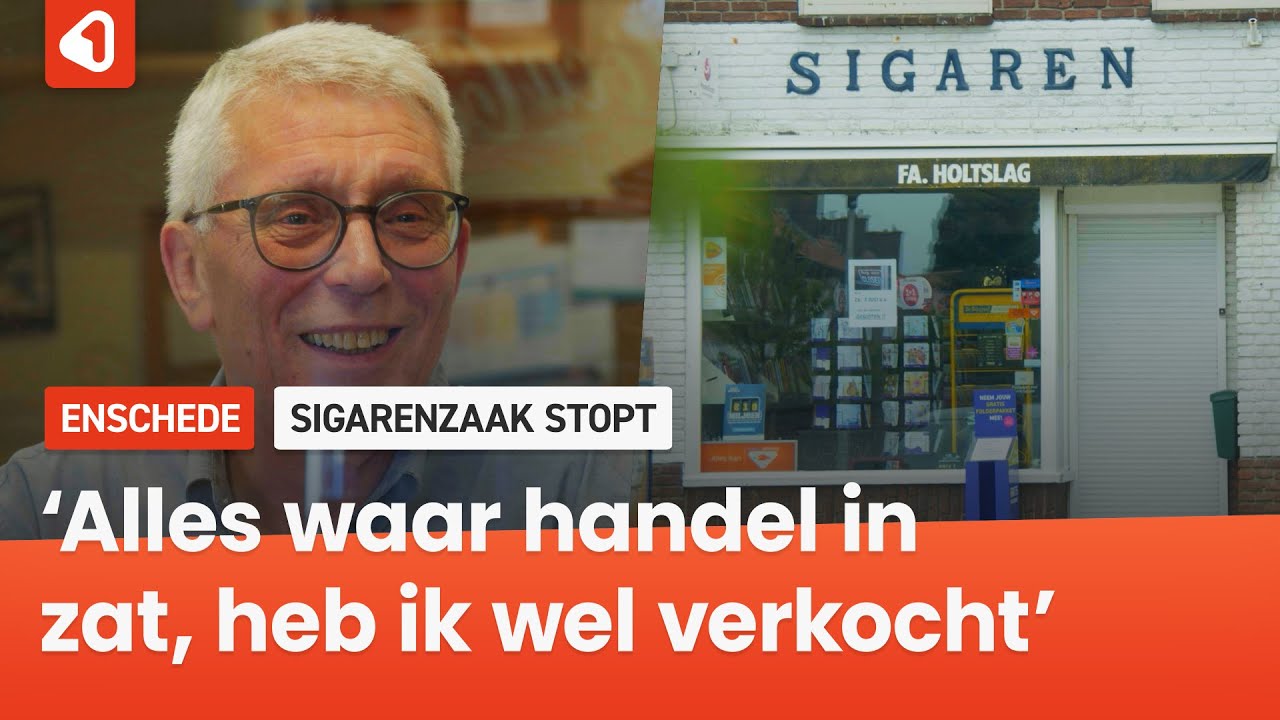 Niet weg te denken: na 51 jaar sluit Gerrit Holtslag zijn sigarenzaak op het Hogeland in Enschede