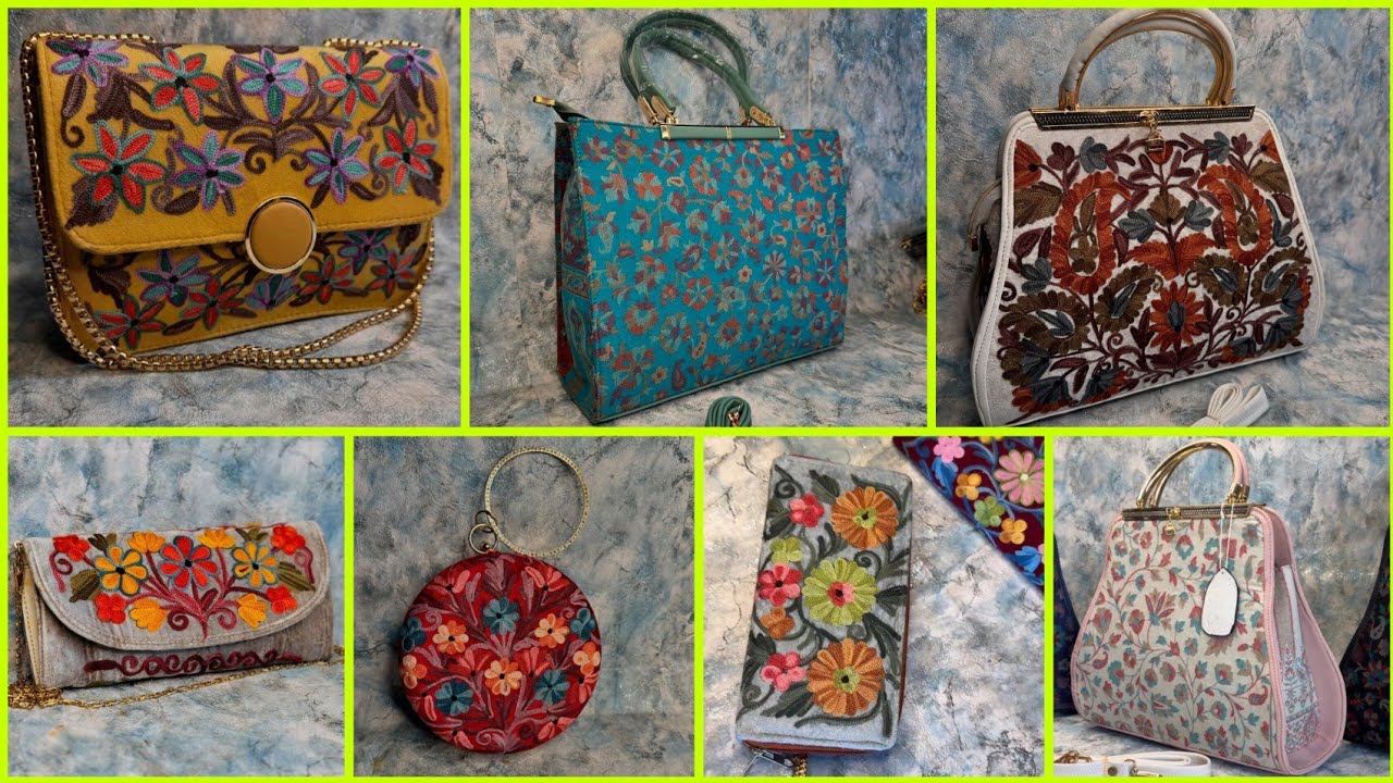 Kashmiri Embroidery Aari Work Hand Bags 🍁 || Bridal Clutches 😍