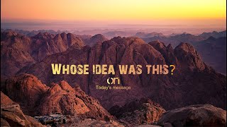 WHOSE IDEA WAS THIS? | 1on1 Church | September 4, 2022