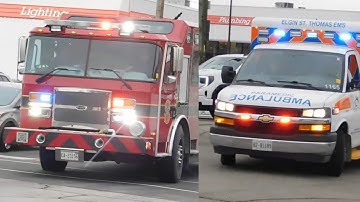 Elgin St. Thomas EMS & St. Thomas Fire - 1165 and Pump 1 Responding