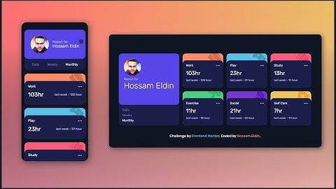 Frontend Mentor Challenge | Time Tracking Dashboard | HTML-CSS-Js