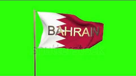 Bahrain flag with title waving in the wind. Looping sun rises style. Animation loop Stock video by