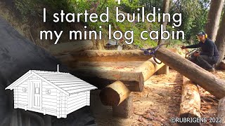 Ep.01 | Finally, I started building my 10'x10' mini round log cabin in the woods | 26-June-2022 Net Worth