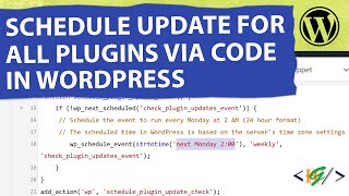 How to Schedule Automatic Update for All Plugins on Weekly using Custom Code in WordPress | Week