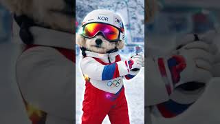 Winter Olympics Dog Ice Skating