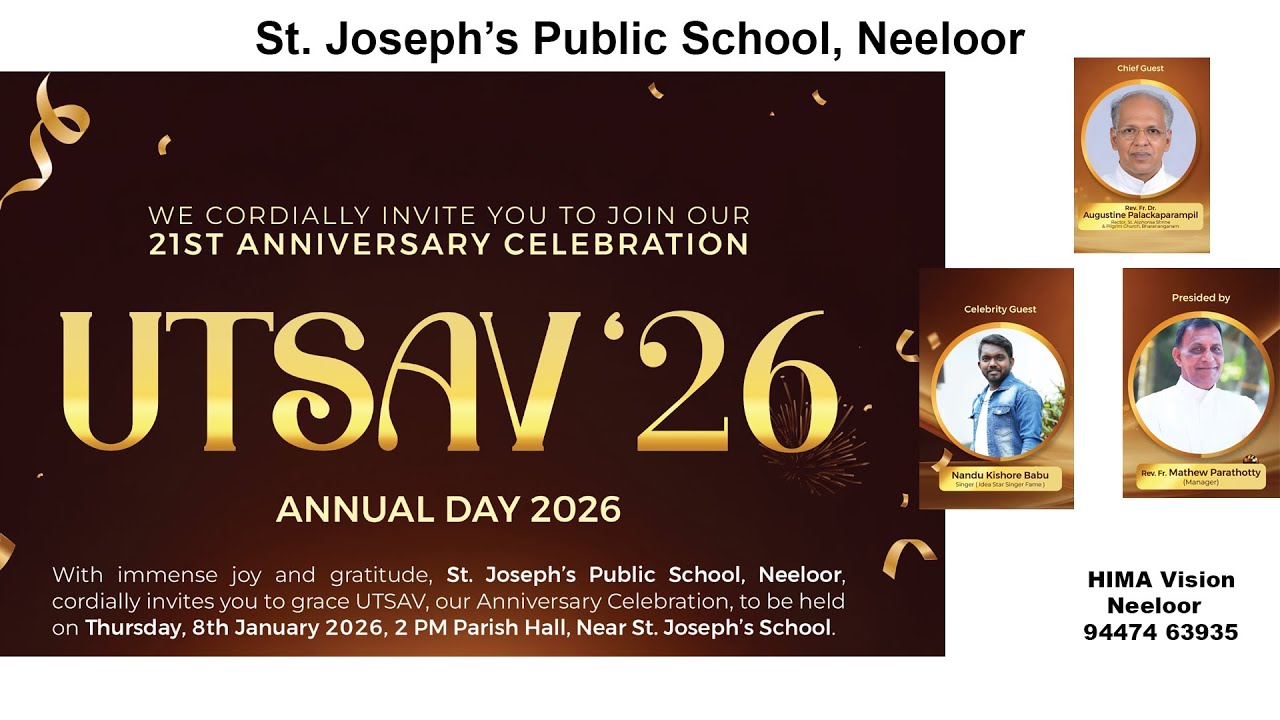 St. Joseph’s Public School, Neeloor || Annual Day || UTSAV ' 26 || 08-01-2026