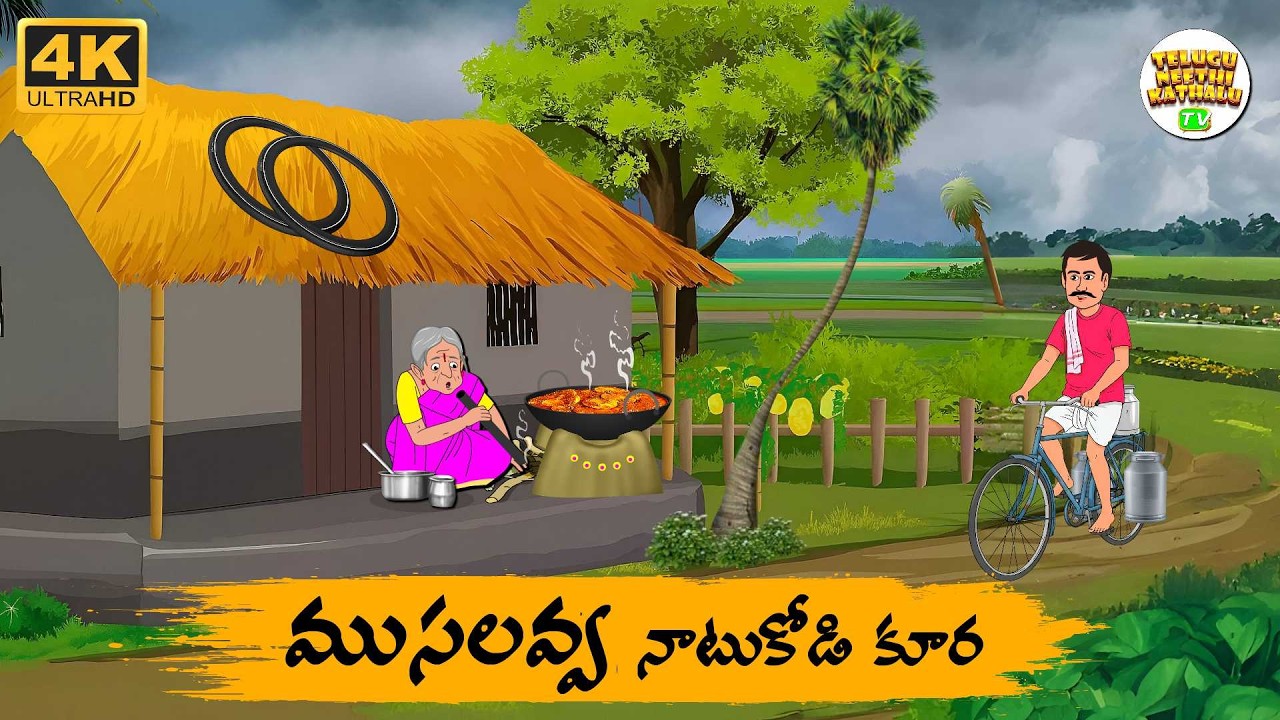 Telugu Stories - ముసలవ్వ గుమ గుమలాడే నాటుకోడికూర  - Telugu Moral Stories | Telugu Neethi Kathalu Tv