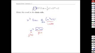 Unit 10-5 Integration Method - Substitution - MATH 121