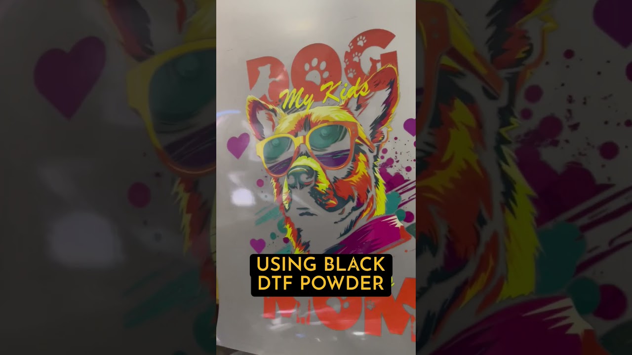 Using Black Powder for DTF (Black Shirt) 