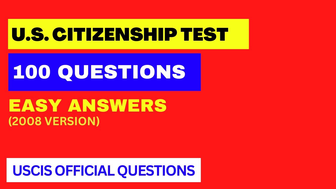 2022 USCIS Official 100 Civics Test Questions & Answers | US Citizenship (Random Questions)