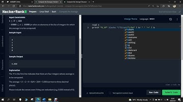Compute the Average - Linux Shell BASH - Hacker Rank Solution