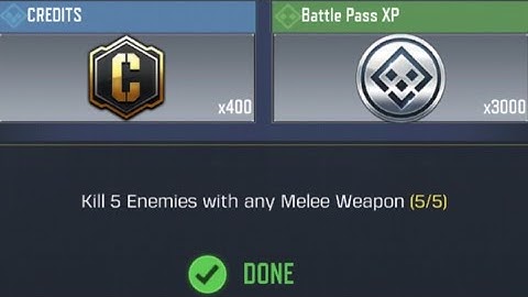 Call Of Duty Mobile Kill 5 Enemies with any Melee Weapon Task Complete
