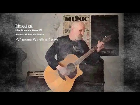 Performing Acoustic Guitar Meditation, A Serene Wordless Grove, For Hive Open Mic Week 108