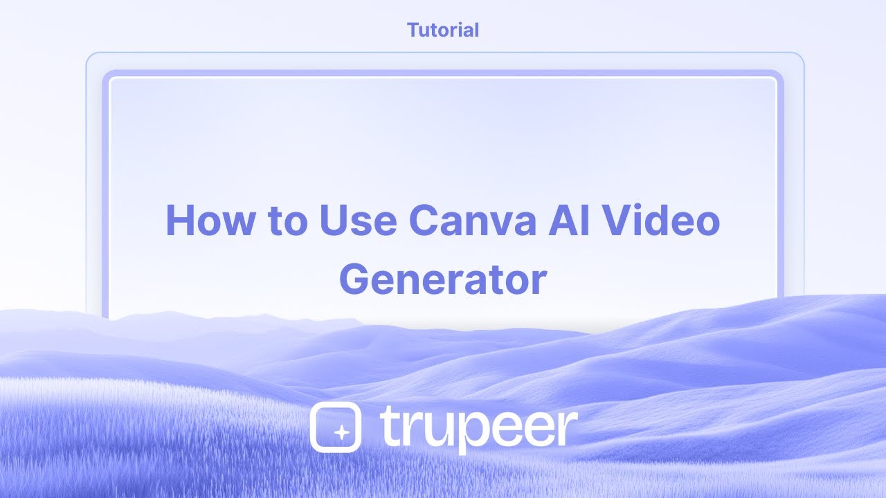 How to Use Canva AI Video Generator - YouTube