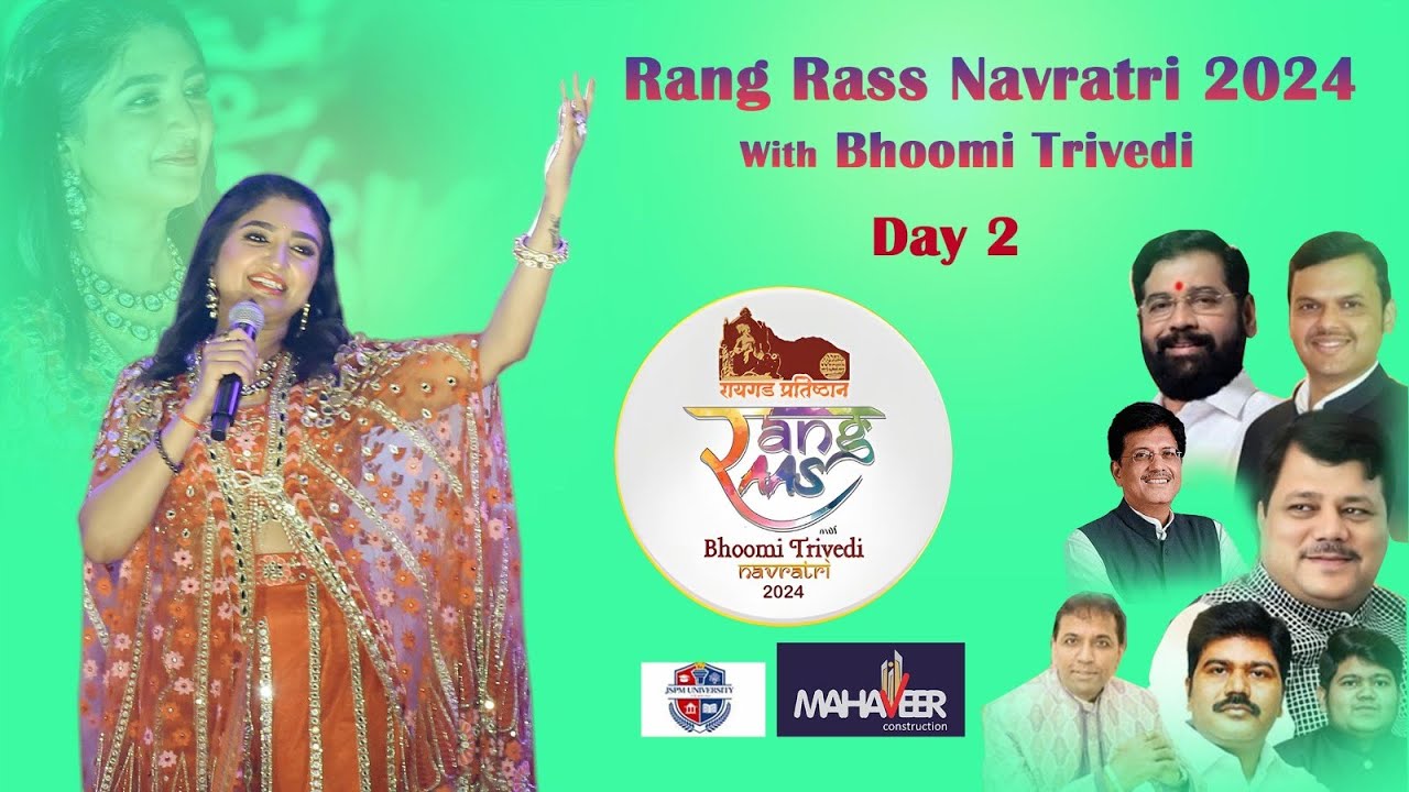 Bhoomi Trivedi's Day2 Live Rang Rass Navratri2024 with Bhoomi Trivedi Day2 Live Borivali Mumbai