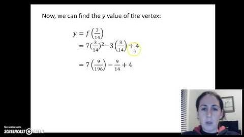 Section 2.2 Quadratic Functions: Parabolas
