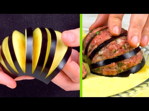 Vidéo: Aubergine Avec Viande Hachée Et Légumes