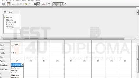 Create a new query named sum_quantity to retrieve the sum of the quantities displayed in the...