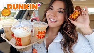 Dunkin's NEW Fall Drinks & Treats! NEW Pumpkin cold foam!!