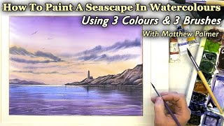 How To Paint A Watercolour Seascape Using Only 3 Colour’s