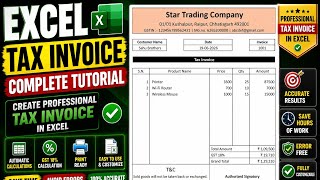 Create a Fully Automatic Tax Invoice in Excel | Step-by-Step Hindi Guide | Pro Skill Junction 