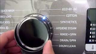 ALL WASH CYCLES EXPLAINED - SAMSUNG WASHING MACHINE 9KG