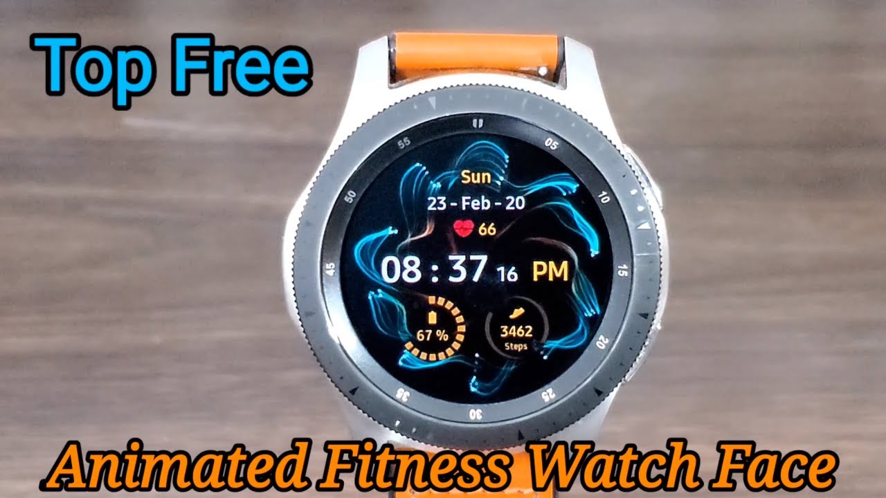 Galaxy/Gear Top Free Animated Digital Fitness Watch Face Simply Awesome