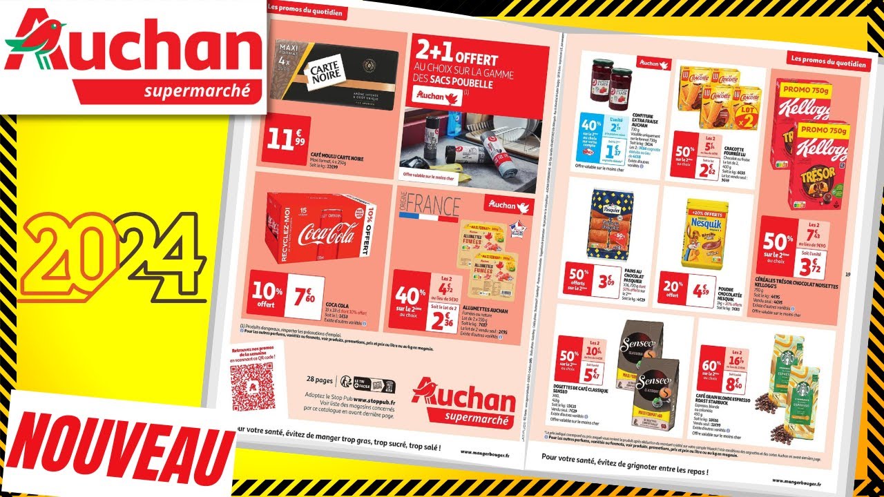Page De Garde Auchan catalogue AUCHAN SUPERMARCHÉ du 3 au 7 janvier 2024 Arrivage - FRANCE