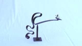 Kinetic Art Sculpture from Recycled Metal - Chasing Waves No. 5 by Derek McDonald