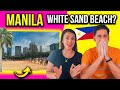 FOREIGNERS react to MANILA BAY White Sand Beach Opening - It looks SO DIFFERENT!